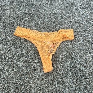 Lace Thong Panty in Bright Orange